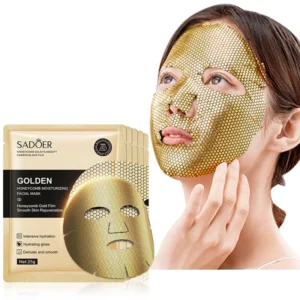 10 unids/set SADOER 24K oro mascarilla Facial hidratante cuidado de la piel reafirmante nutritivo suave rejuvenecimiento