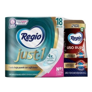 Papel Higienico Regio Just 1 mas uso Rudo