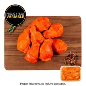 Alitas de pollo adobadas por kg peso aprox por charola 900 a 1000 g