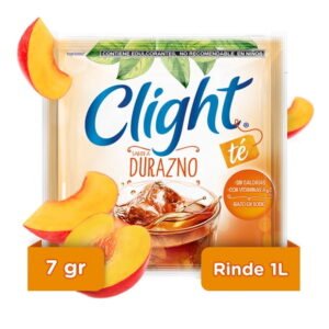 Polvo para preparar bebida Clight té sabor a durazno 7 g