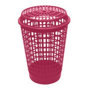 Cesta para Ropa Plastic Trends Calada 55 Litros Rosa