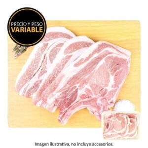 Chuleta arriera de cerdo peso aprox por charola 600 g