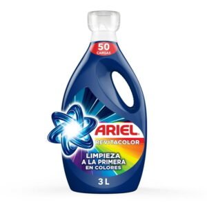 Detergente Líquido Ariel Revitacolor Limpieza a la Primera en Colores 3 l