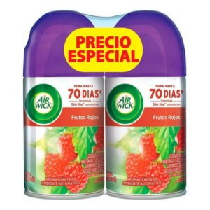 Repuesto de aromatizante ambiental Air Wick Freshmatic frutos rojos 2 pzas de 250 ml c/u