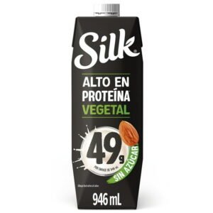 Bebida vegetal Silk almendra sin azúcar alto en proteína 946 ml