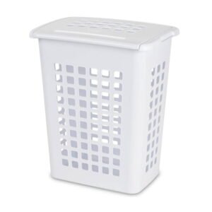 Hamper para Ropa Sterilite Rectangular Calada Blanco LiftTop 59 Litros