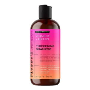Shampoo Pierres Apothecary engrosador vitamina B3 + keratina 473 ml
