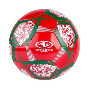 Balón de Fútbol Athletic Works CME25061 Número 5 Rojo con Diseño Gráfico