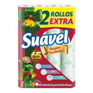 Papel higiénico Suavel regalos navideños 18 + 2 rollos de 200 hojas dobles