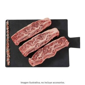 Costilla cargada de res sonora por kg peso aprox por charola 800 a 900 g