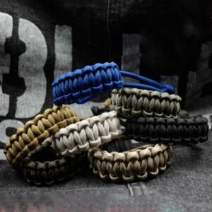 Pulsera de Paracord Ajustable Negro – 550