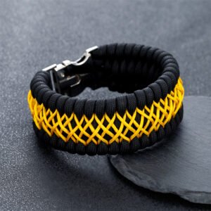 Pulsera de Paracord Verde-Militar – Supervivencia 7 Nucleos