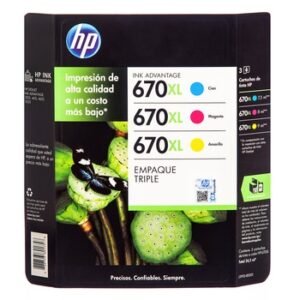 HP670 XL Cartucho de Tinta 3 Colores
