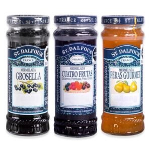 Mermelada St Dalfour Paquete Surtido Sabor 4 Frutas, Grosella y Pera 3 pzas de 284 g