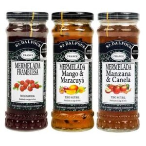 Mermelada St Dalfour Paquete Surtido Sabor Frambuesa, Mango Maracuya y Manzana Canela 3 pzas de 284 g