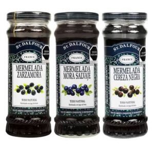 Mermelada St Dalfour Paquete Surtido Sabor Zarzamora, Mora Salvaje y Cereza 3 pzas de 284 g