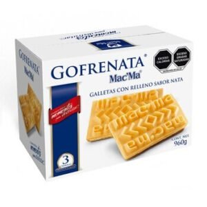 Mac’Ma Galletas con Rellleno Sabor Nata 960 g