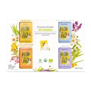 Flor de La Paz Té Organico kit 4 cajas con 16 sachets