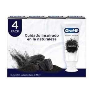 Oral-B Pasta Dental con Carbón 4pzas de 75 gr