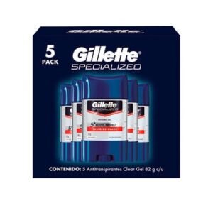 Gillette Antitranspirante Gel Invisible Specialized 5 pzas de 82 gr