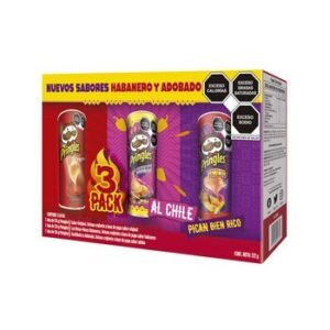 Pringles Papas Surtidas 3 pzas de 124 g