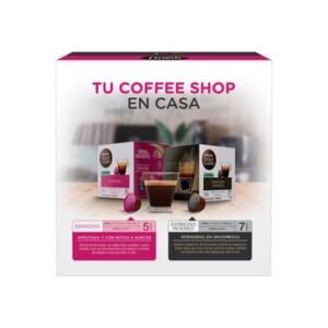 Nescafé Dolce Gusto, Café en Cápsulas Espresso + Espresso Intenso 64 cápsulas.