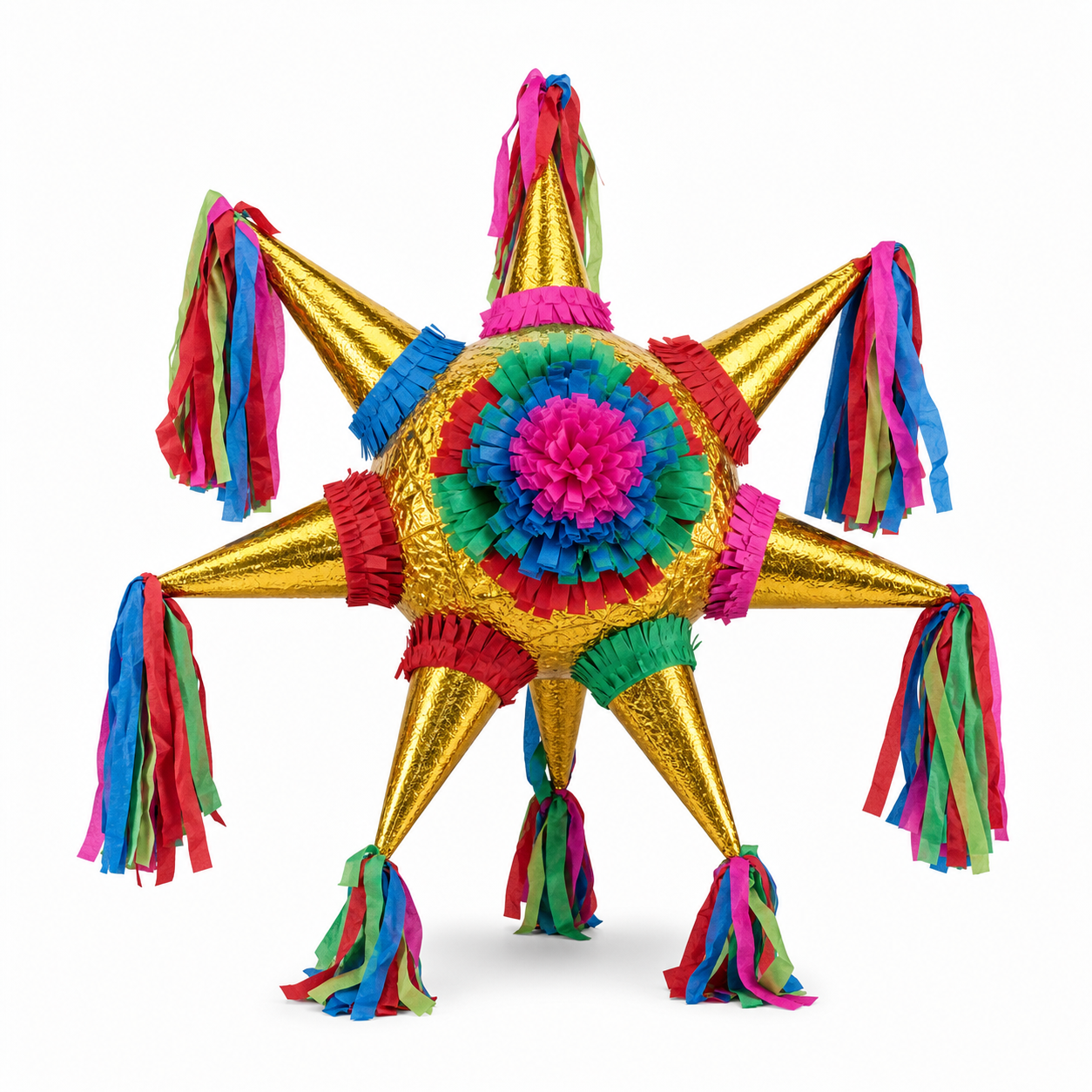 Piñata Estrella Mexicana Dorada