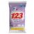 Detergente en polvo para ropa 123 fresca lavanda 1.2 kilos
