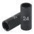 DADO LARGO IMPACTO DE 24 MM, 6 PUNTAS, CUADRO 1/2′ (Truper)
