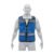 CHALECO SEGURIDAD REFORZADO AZUL CON BOLSAS, G, EX (Truper)