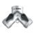CONECTOR «Y» 3/4″ METALICO PARA MANGUERA, TRUPER