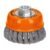 CARDA COPA 4″ ALAMBRE TRENZADO FINO, EJE 5/8″-11, TRUPER