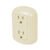 CONTACTO DE SOBREPONER DUPLEX 2 POLOS + TIERRA, ABS, VOLTECK