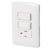 PLACA ARMADA CONTACTO 2 INTERRUPTORES, BLANCO, LINEA ITALIANA