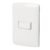 PLACA ARMADA 1 INTERRUPTOR SENCILLO, BLANCO LINEA ITALIANA