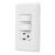 PLACA ARMADA CON CONTACTO Y 2 INTERRUPTORES SENCILLOS, BASIC