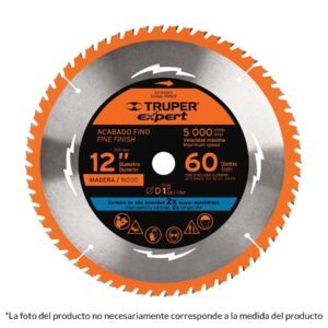 DISCO SIERRA P/MADERA 12′, 40 D, CENTRO 1′, EXPERT (Truper)