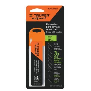 CUCHILLAS DE REPUESTO PARA CUTTER DE 18MM, 50 PIEZ (Truper)