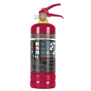 EXTINTOR PORTATIL PARA EMERGENCIA TIPO ABC, 1 KG (Truper)