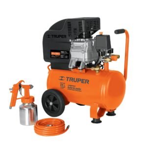KIT COMPRESOR 25L, 3HP, MANGUERA DE PVC Y PISTOLA (Truper)