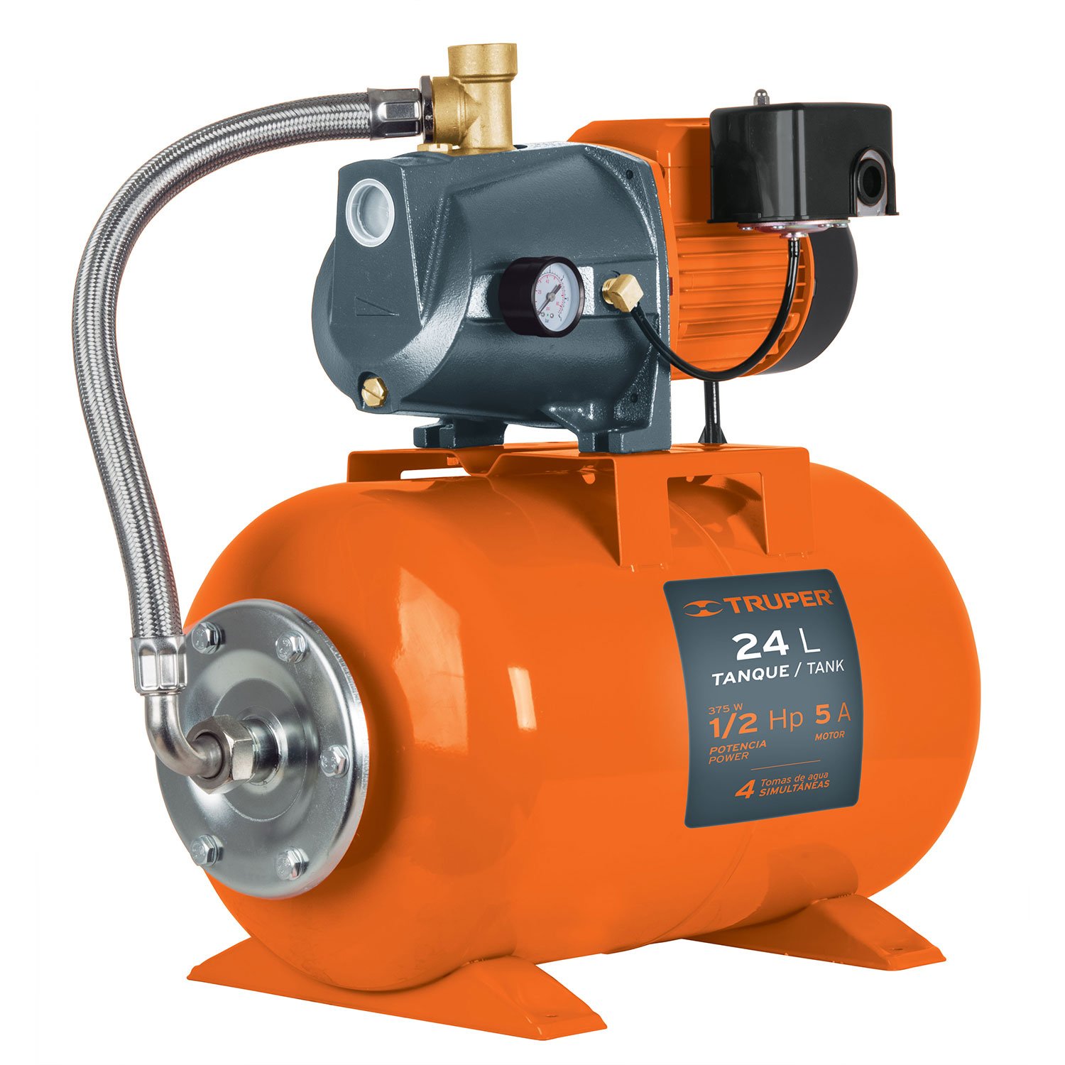 HIDRONEUMATICO 1/2HP 24 LT. (Truper)