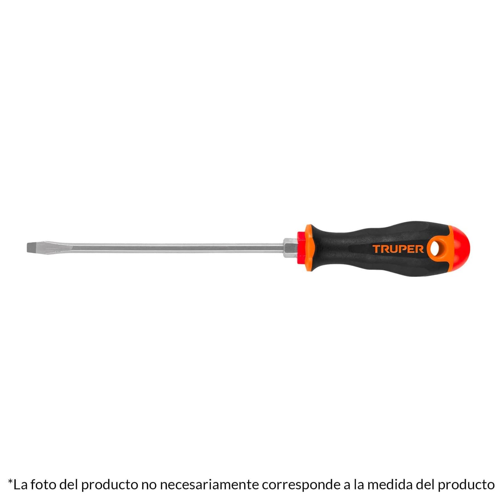 DESARMADOR PLANO 3/8 X 8′, MANGO COMFORT GRIP (Truper)