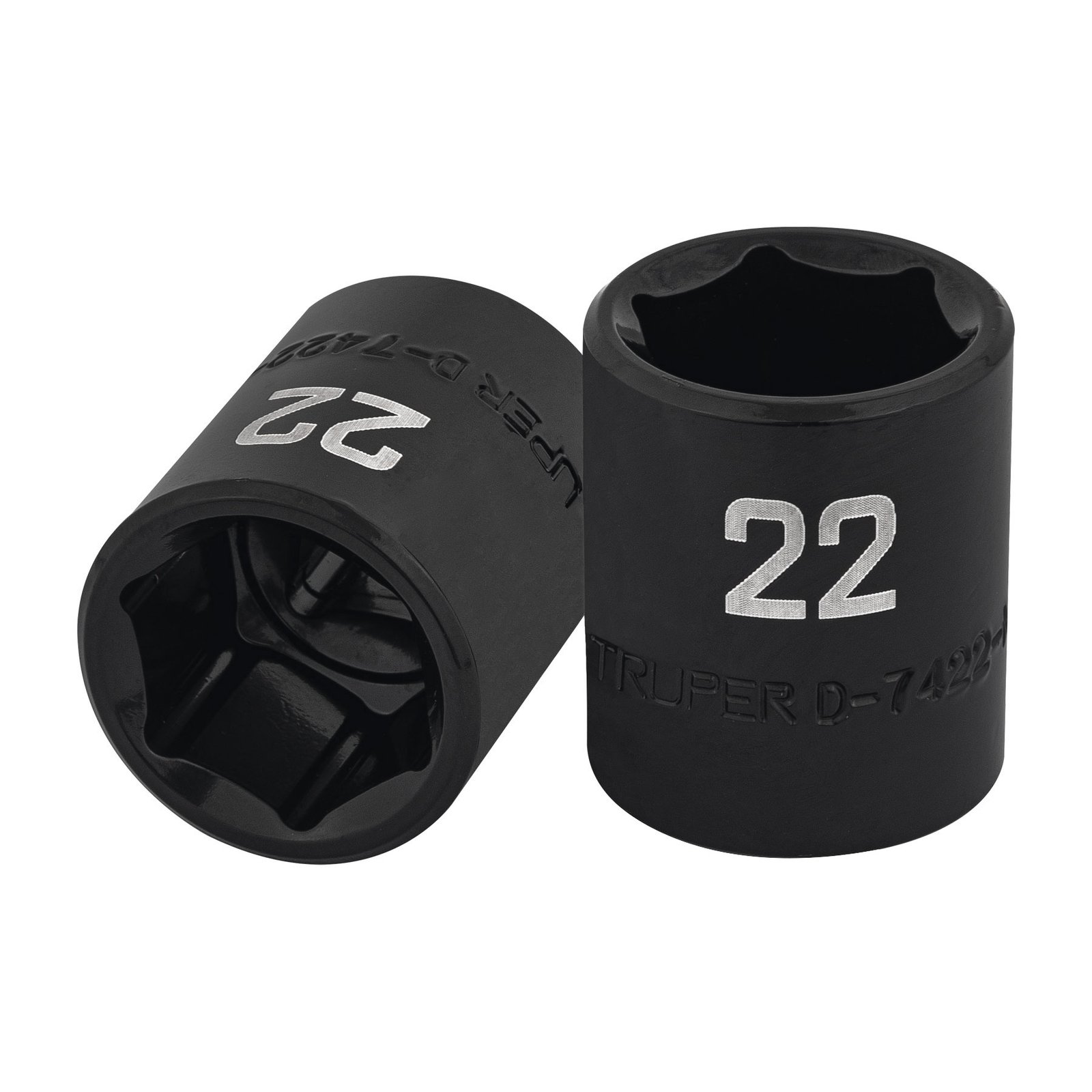 DADO DE IMPACTO DE 22 MM, 6 PUNTAS, CUADRO 1/2′, T (Truper)