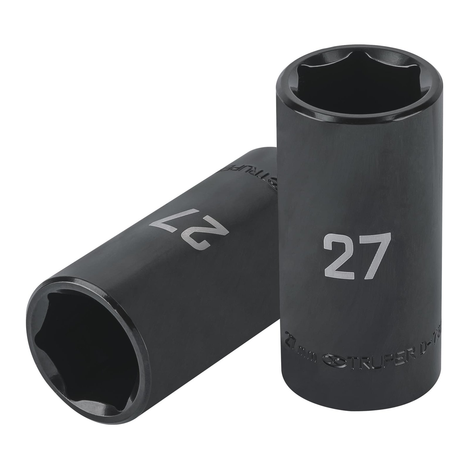 DADO LARGO IMPACTO DE 27 MM, 6 PUNTAS, CUADRO 1/2′ (Truper)