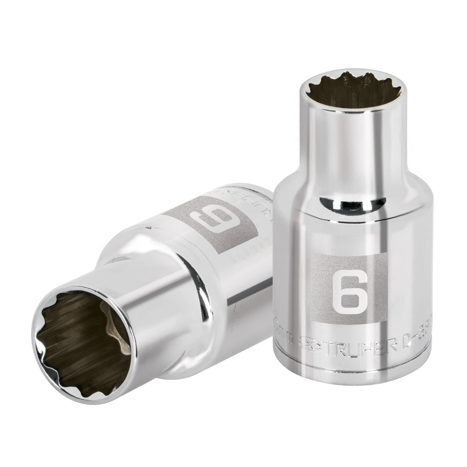 DADO DE 6 MM, 12 PUNTAS, CUADRO 3/8′, TRUPER (Truper)