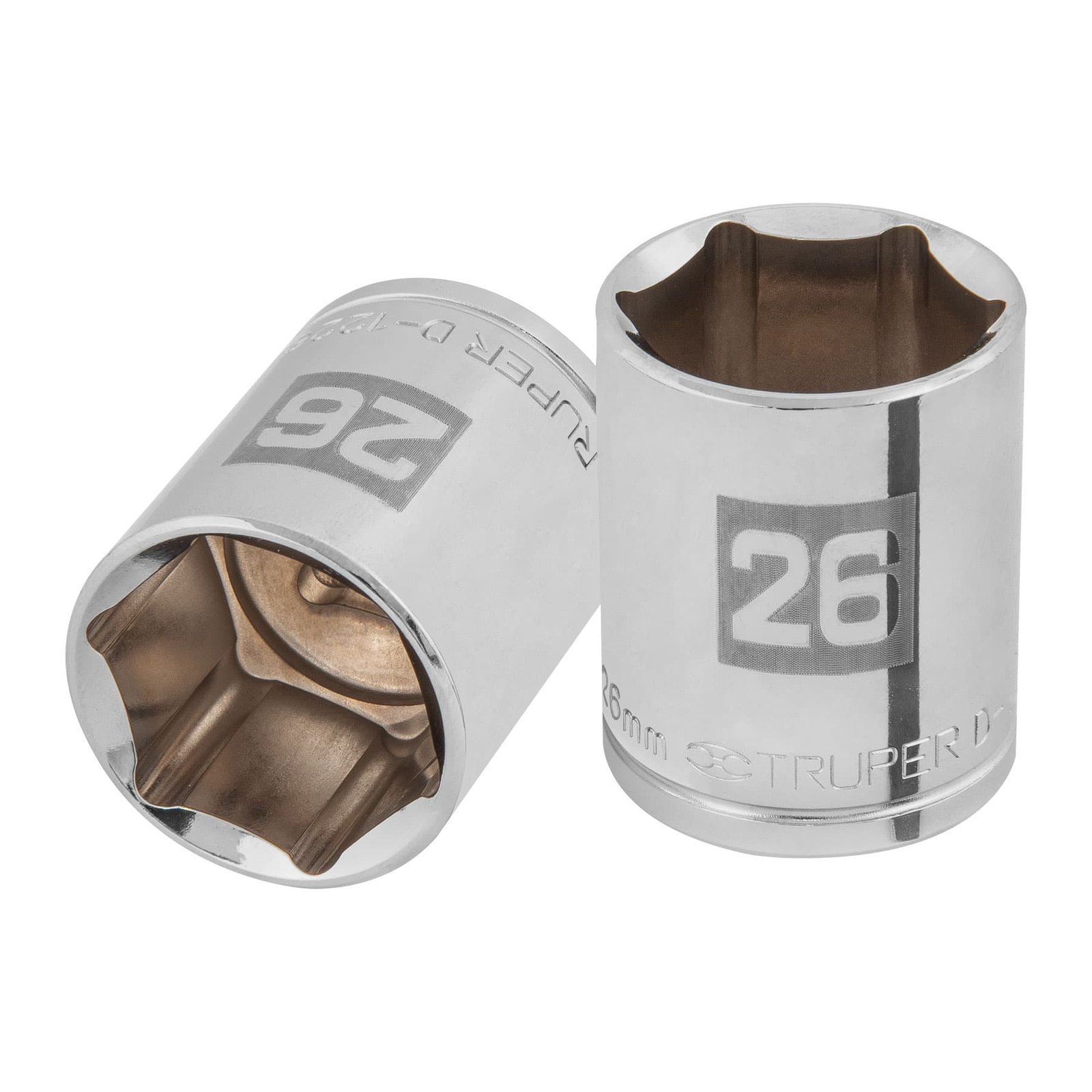 DADO DE 26 MM, 6 PUNTAS, CUADRO 1/2′, TRUPER (Truper)