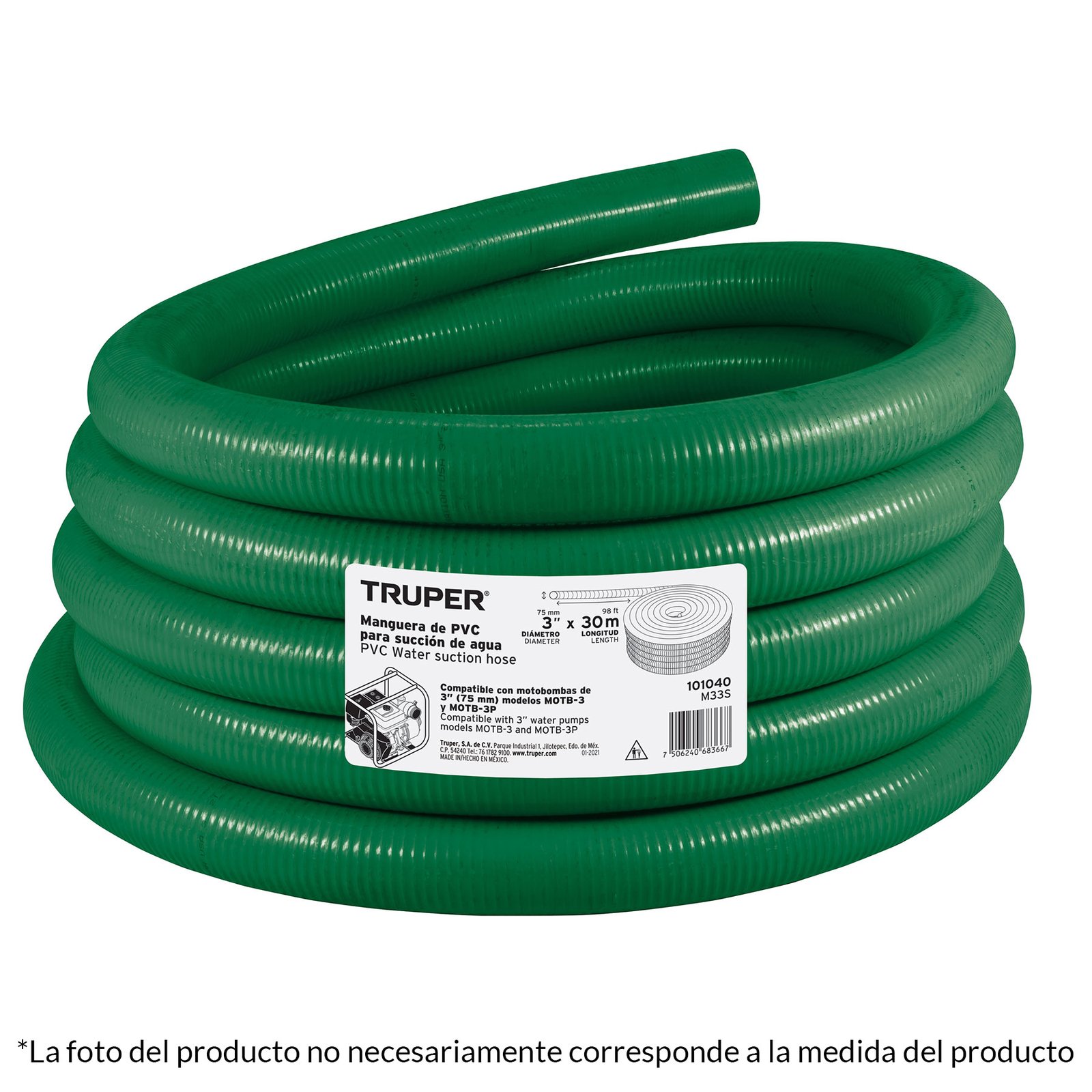 METRO DE MANGUERA PARA SUCCIÓN 4# (Truper)