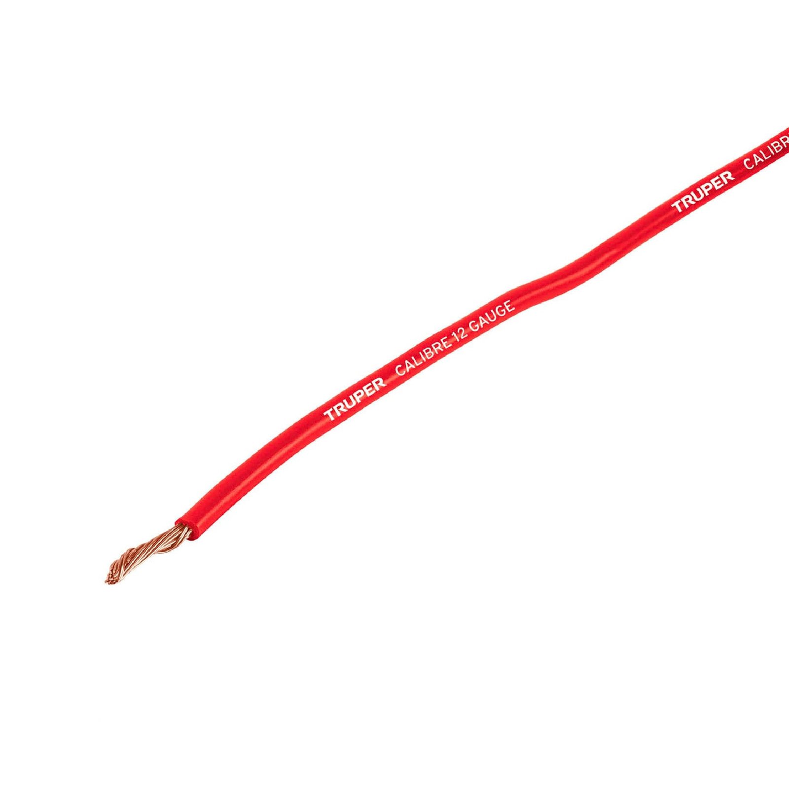 CABLE PRIMARIO, CALIBRE 12, ROLLO 3.5 M, ROJO (Truper)