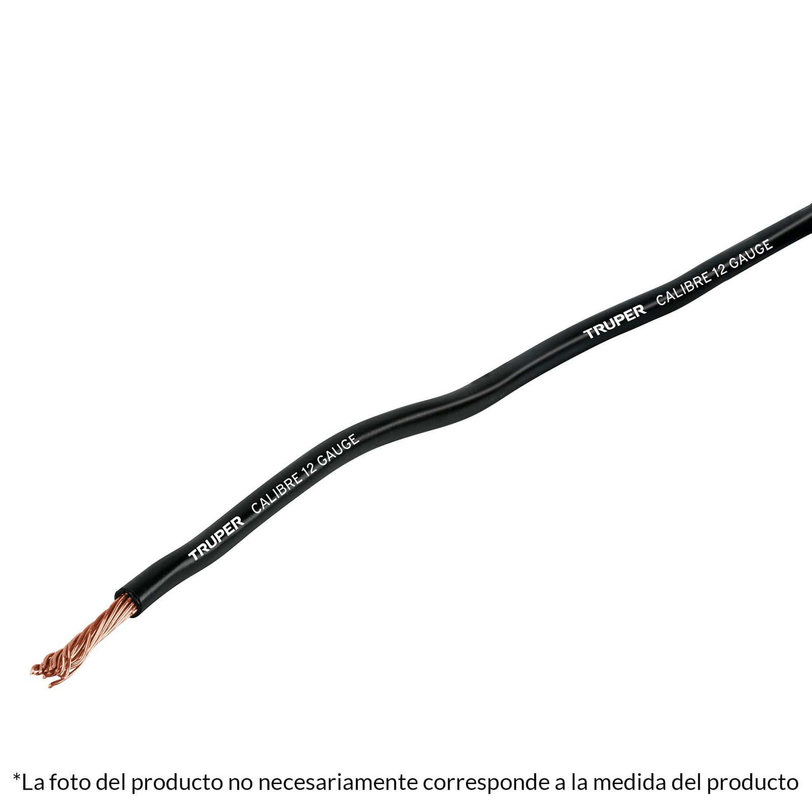 CABLE PRIMARIO, CALIBRE 10, ROLLO 2.5 M, NEGRO (Truper)