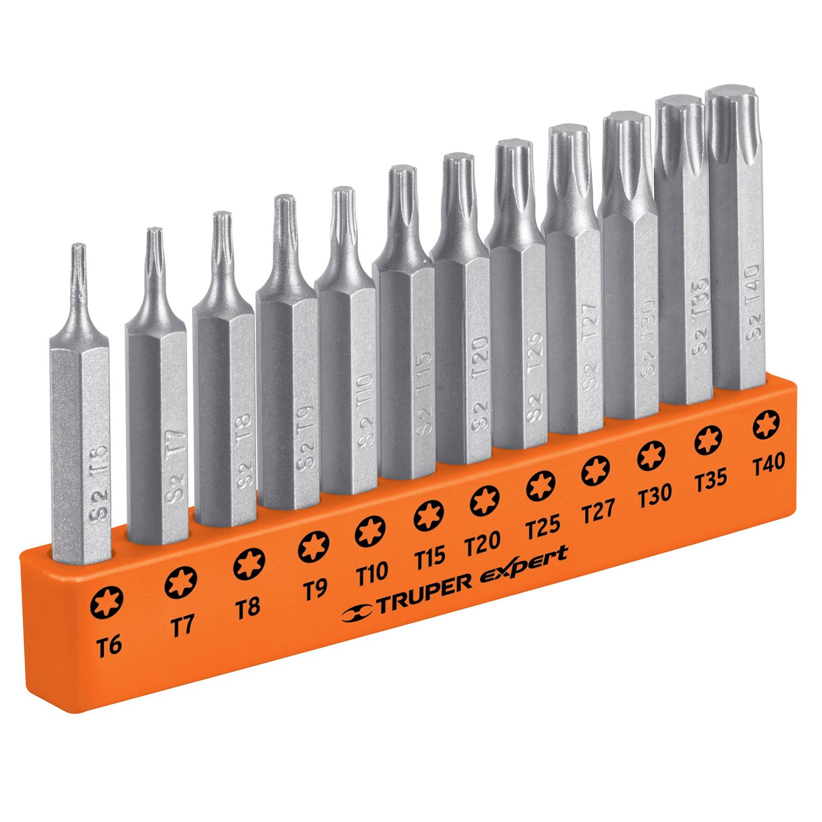 JUEGO DE 12 PUNTAS TORX LARGO 2′, TRUPER EXPERT (Truper)